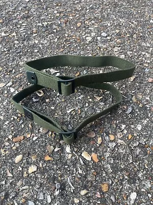 British Army Surplus Issue Green 58 Pattern Canvas Utility Straps Metal Buckle • £7.99