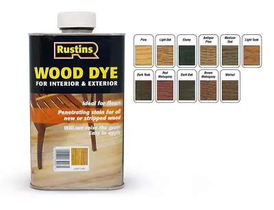 £8.35 • Buy Rustins - Wood Dye Solvent Based Interior & Exterior - 5 Colours - 250ML