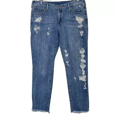 True Religion Slim Boyfriend Jean Cameron Distressed Size 29 Rare • $38.99