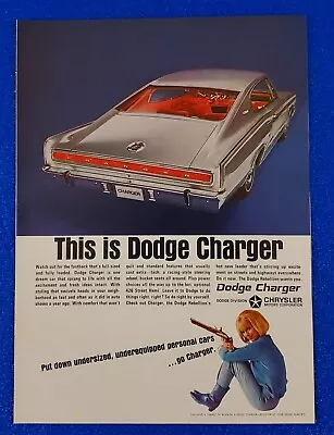 1966 Dodge Charger 426 Street Hemi Original Color Vintage Print Ad Ships Free • $14.99