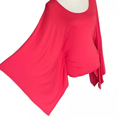 Marciano By Guess Stretch Jersey Top Punk Rock Pink Size XS Kimono Sleeves • $24.99