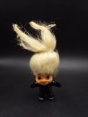 Vintage 1960s Dam Things  Batman  Troll Black Body Blue Eyes Blonde Hair • $54.95