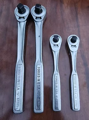 Vintage Craftsman Ratchet Lot Of 4. 2X1/2  2X3/8  Drive. V Series. VGC. USA 🇺🇸 • $57