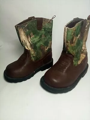 Healthtex Toddler Size 5 Camo Boots Non-Marking Soles LN Easy On Camouflage • $8.99