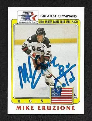 Mike Eruzione Auto Signed 1983 Greatest Olympians USA Hockey Card - 1980 Gold • $92.99