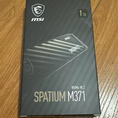 MSI SPATIUM M371 1 TB M.2 2280 PCIe 3.0 X4 NVMe SM371N1TB Internal SSD • $65