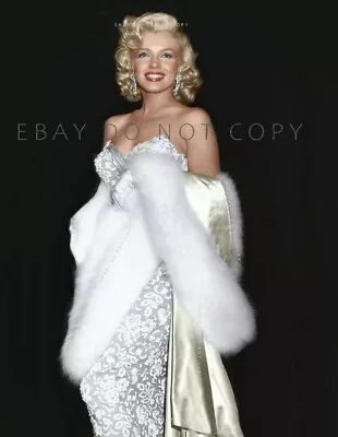 MARILYN MONROE Radiant In White At 1953 Movie Premiere New York 8.5x11  PHOTO • $23.79