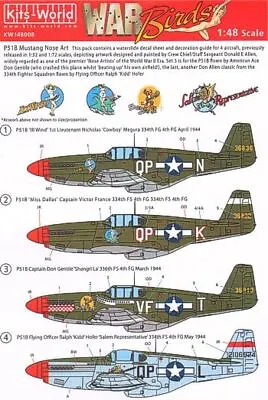 Kits-World KW148008 1:48 North-American P-51B Mustang 4th FG Nose Art • £9.18