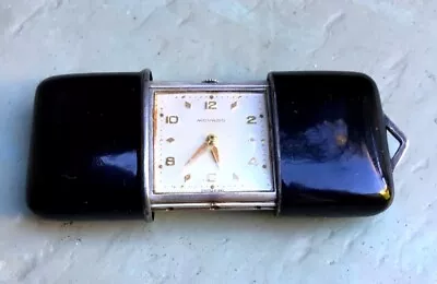 Old Unique Movado Pocket Watch Lacquer Sterling Silver Working 20th Century • $899