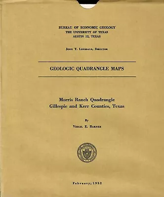 Geologic Map: Morris Ranch Quadrangle Texas • $12.89