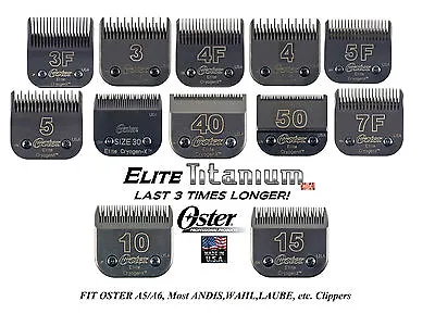 OSTER TITANIUM ELITE Cryogen-X Blade*Fit A5 A6Andis AGCWAHL KM*LASTS 3X LONGER • $55.99