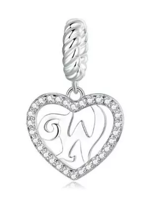 HEART LETTER CHARMS (New Design) S925 Sterling Silver Charms A B C D E F G H • $28.50