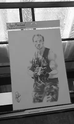 Arnold Predator Pencil Hand Drawn Art Print Memorabilia Canvas Movie Poster A3 • £20