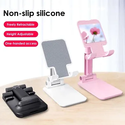 Adjustable Cell Phone Tablet Stand Desktop Holder Mount Mobile Phone IPad IPhone • $5.95