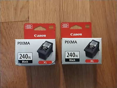 Genuine Set 2 Canon 240xl Black 240 Xl Ink Tanks Mg2120-mg4220 Mx372-mx532 New • $33