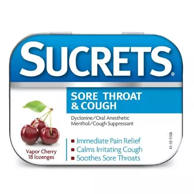 Sucrets Sore Throat & Cough Vapor Cherry 18 Each • $8.44