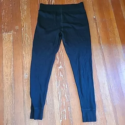 Woolx Merino Leggings Womens XL Black Wool Baselayer Soft Warm Outdoor Active • $45.13