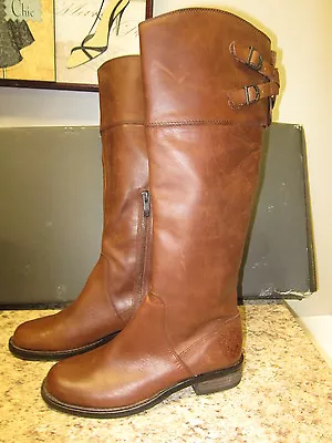 Vince Camuto Keaton Distressed Riding Boots 5.5 M Mocha New In Box • $89.99