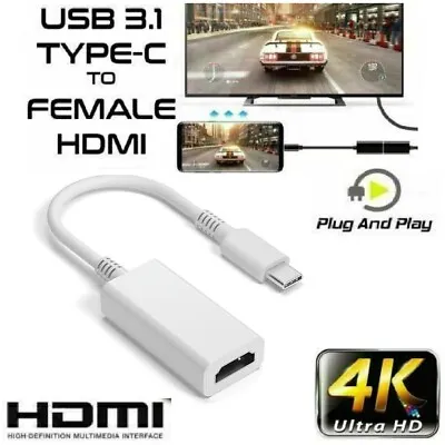 NEW USB Type C To HDMI HDTV TV Cable Adapter Converter For Macbook Android Phone • $6.27