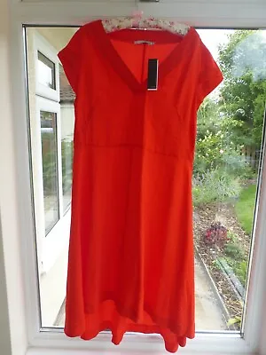 £16.99 • Buy Miss Captain Tortue Trend V-Neck Red Dress Size 42 UK 14