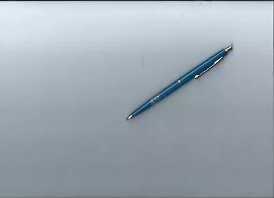 Vintage Paper Mate Malibu Blue & Chrome Trim Double Heart Ballpoint Pen-Adv. • $9.95