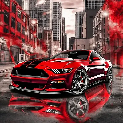 Mustang GT | AI | POSTER 24 X 24 INCH • $23.99