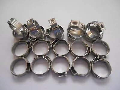 20 Oetiker Stainless Single Ear Clamps - Stepless - 11.8mm ID • $6.95