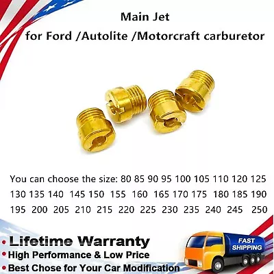 Main Jet Fits Autolite Motorcraft Ford 1100 2100 2150 4100 4300 4350 Carburetor • $15.50