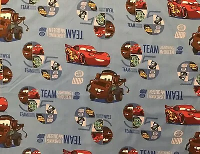 Disney Cars Lightning McQueen Mater Cotton Fabric Remnants 2 Pieces • $4