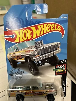 Hot Wheels HW Race Day '64 Nova Wagon Gasser Jerry-Rigged Gray Die Cast B18 • $2.25