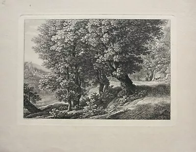 Johann Christian Reinhart (1761-1847) Sign. Etching Farmer In The Forest Rome 1805 • $218.05