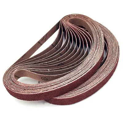 1/2 X 18  Sanding Belts Air File Belt Sander Sandpaper 40 60 80 120 180 240 Grit • $13.19