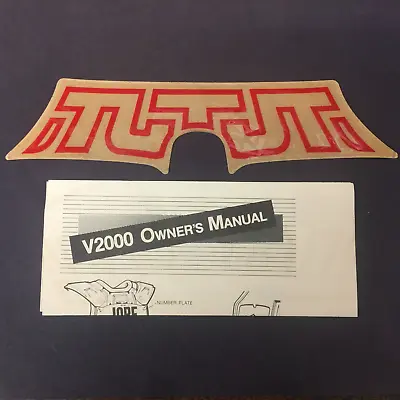 Vintage JT RACING USA V-2000 Chest Protector Decal Red Original Motocross AHRMA • $52.99