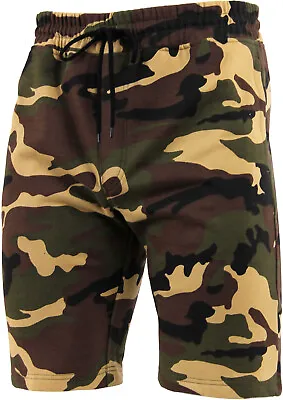 Mens Camo Sweat Shorts Summer Sports Gym Comfortable Lounge Everyday Casual Wear • $19.99