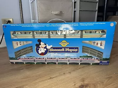 Retired & Rare Walt Disney World Disneyland Monorail Teal Play Set W/ Everything • $115