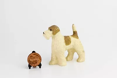 Vintage Hard Plastic Miniature Wire Hair Terrier Dog Figurine • $9.99