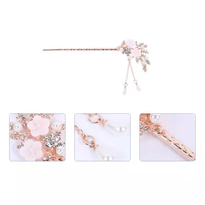  2 Pcs Vintage Flower Hairpin Chinese Pearl Wedding Headdress Japanese-style • £9.45