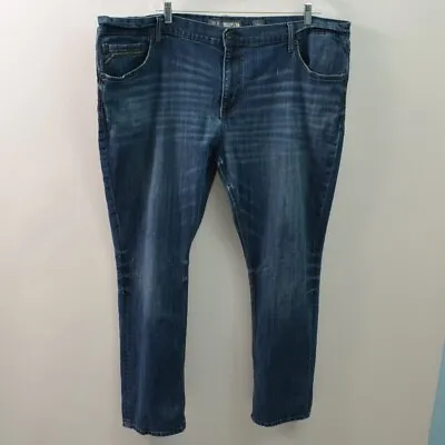 BKE Buckle Jake Straight Jeans Mens 50L 50X32 Cotton Spandex Blue • $39.98