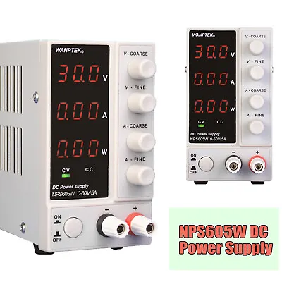 Digital DC Power Supply Adjustable 0-5A 0-60V Lab Regulated Power Supply 300W • $68.01