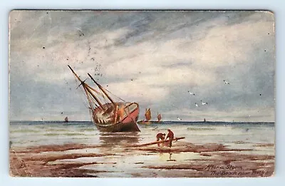 Vintage Postcard Tuck Aquarette Off Brighton After A Storm Beach Ship Wreck • $4.99