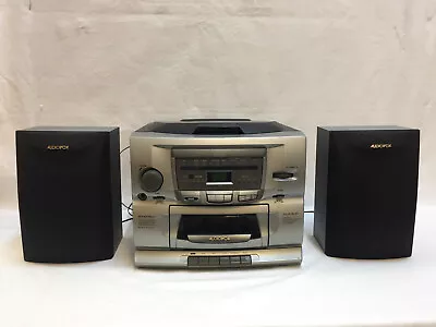 Mini Audiovox CD2313 Stereo System CD AM/FM Cassette With Speakers Vintage • $99.95