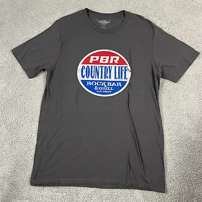 PBR Country Life Shirt Mens XL Gray Rockbar Las Veas Adult • $16.05