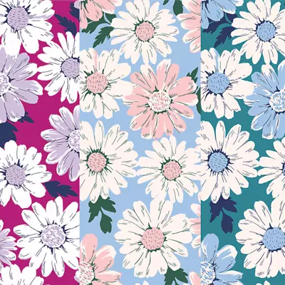 Polycotton Fabric Flower Floral Gerba Westholm Close • £3.40