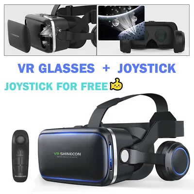 $39.99 • Buy VR Headset BOX 3D Virtual Reality Glasses Fit Iphone 11 X 8 13 XR Samsung S9 S8 