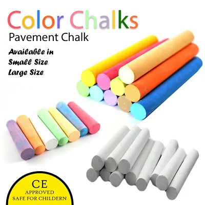 CE Approved Safe Chalk For Kids Small & Giant Chalk Board Pavement Chalk School • £3.99