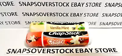 2-pack Chapstick Cherry Vanilla & Chapstick Vanilla Mint 0.15 Oz. Sealed Tubes • $15.95