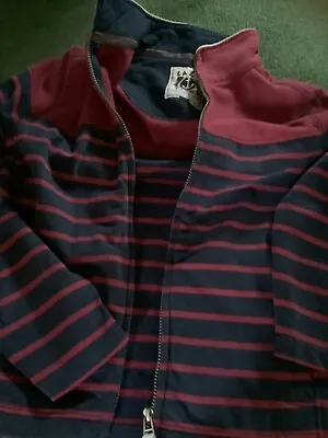 Lazy Jacks Women's Hooded Sweatshirt Red And Navy Stripes Size Small • £15