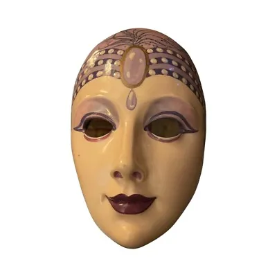 Rare Stonelite Venetian Wall Mask By Prof. BESSI; Hand Painted Made In Italy • $43.99