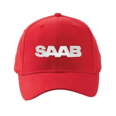 GENUINE SAAB FITTED Logo HAT LG/XL RED BASEBALL CAP NEW  OEM DEALER ACCESSORY • $28