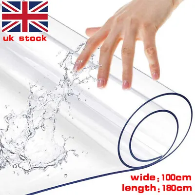 £27.54 • Buy Clear Non Slip Office Home Chair Desk Mat Floor Desk Protector Tablecloth PVC UK